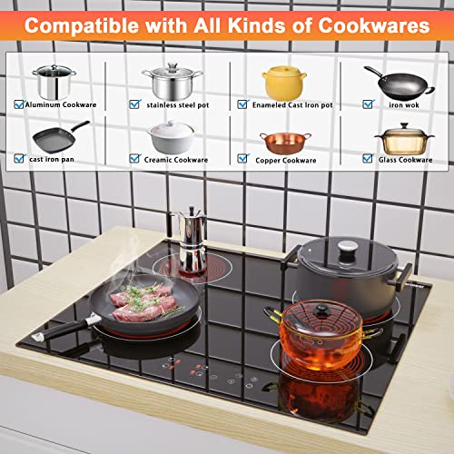 Karinear Dropin 4 Burner Electric Cooktop 24 Inch Electric Radiant