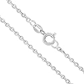 Sterling Silver Chain Necklace for Women Cable 2mm Tarnish Resistant Responsibly Sourced - Non-Migrating Clasp Design - Sterling Silver Chain Necklace - Italian Made in Italy - Quality Durable Sturdy 2mm Chain for Women - Quality Gift Box - 925 Sterling Silver Chain Necklace, 14" - 36"