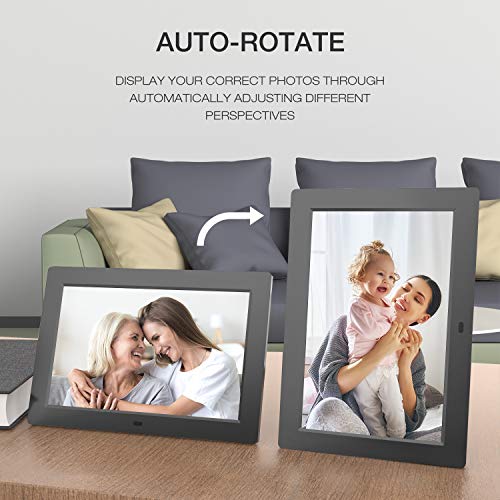 Jeemak Digital Picture Frame 10.1 Inch Digital Frame with Remote