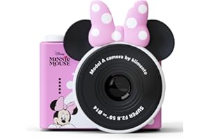 KIDAMENTO Minnie Mouse Mini Kids Toy Digital Camera & Video Camcorder for Ages 3-5, Teens and Adults, Selfie Lens, 20+ Filters, 12MP, 32GB, 1.55" Screen, Hand Made Strap - Model A by kiimento