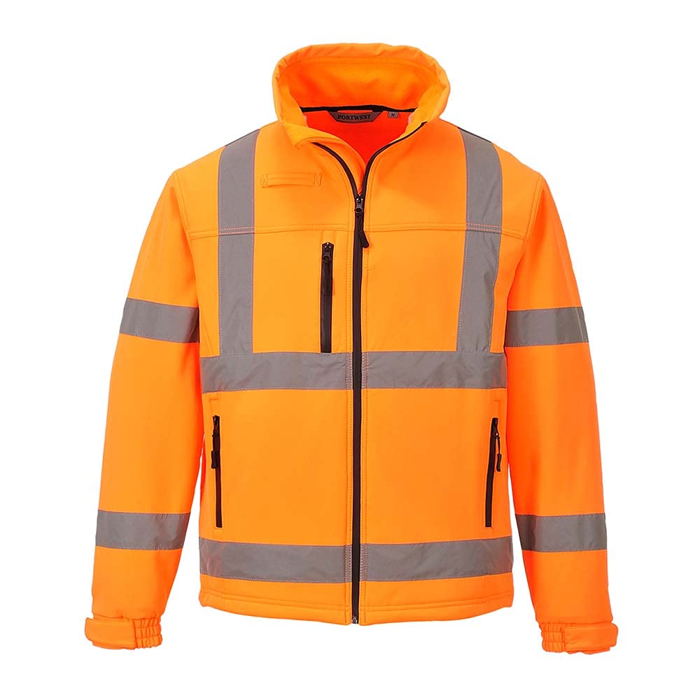 Portwest Hi-Vis Classic Softshell Jacket (3L), Size: XXL, Colour: Orange, S424ORRXXL