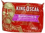 King Oscar Mediterranean Sardines,  3.75 Ounce Tins (Pack of 12)