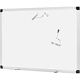 Amazon Basics Magnetic Dry Erase Whiteboard, 36 x 48-inch, Aluminum Frame, Silver/White, Easy to Install