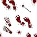 TEEHOME Bloody Footprints Floor Clings (42pcs - 8 Sheets) | Vampire Zombie Party Halloween Creepy Decorations Decals Stickers Supplies | Best Scare Halloween Decorations for Floor and Wall