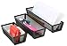 Mind Reader Desk Supplies Organizer 3 Piece Set, Pencil Holder, Document for Letters, Paper Clips,Thumb Tack, Tape, Memo Holder, Black Mesh