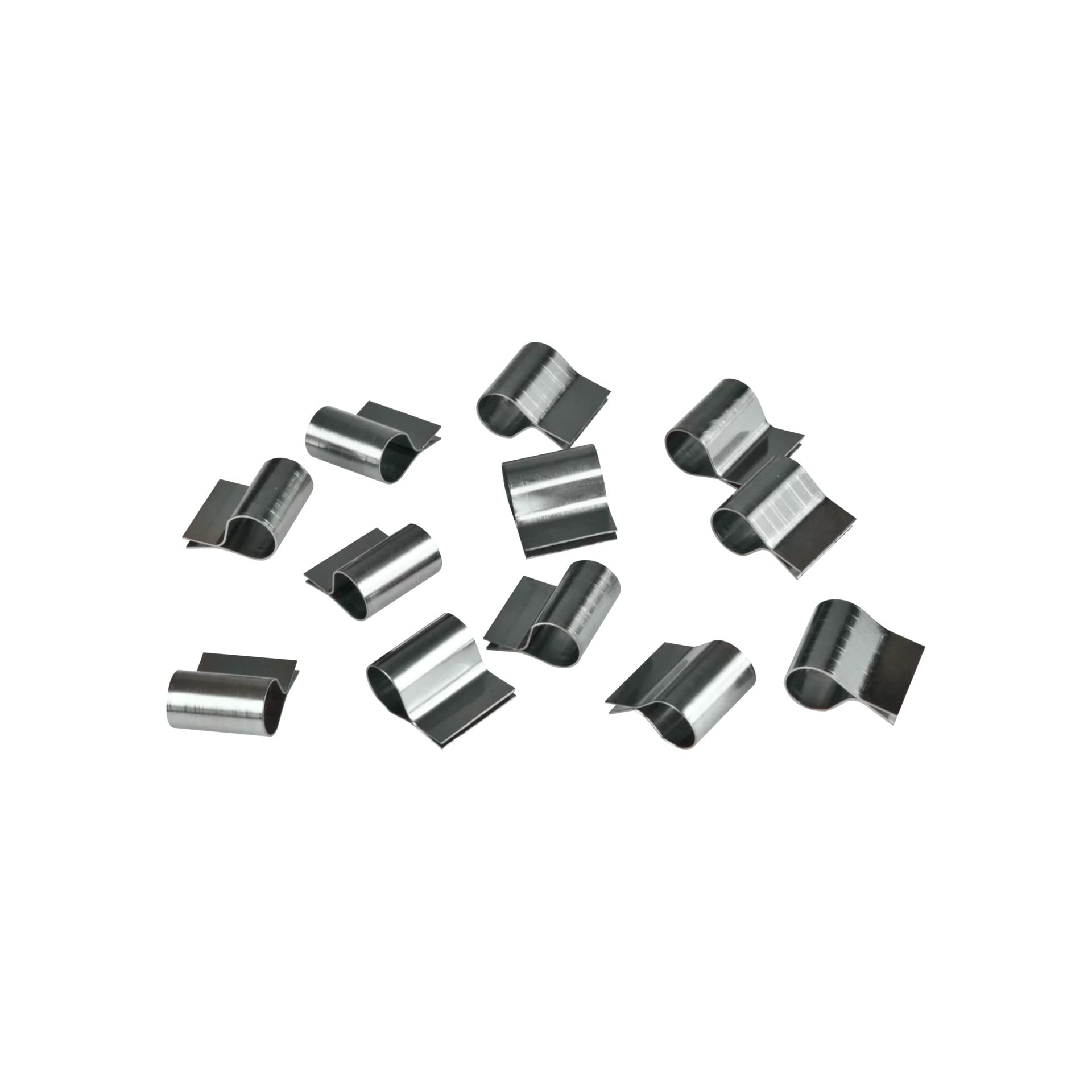 Windhager Stainless Steel Fixing Clips, Light Shaft Covers, Basement Covers, Clips, Fixing Kit, Pack of 12, Z19, 03779, 1x1.5x1.7cm