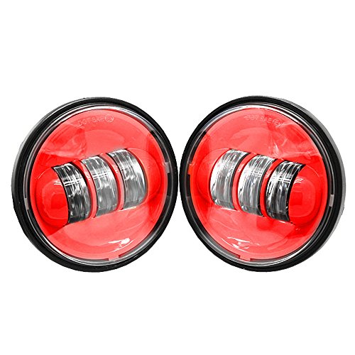 Eagle Lights 8700P Red 4.5" LED Passing Lamp Kit for Harley Davidson and Others (Red)