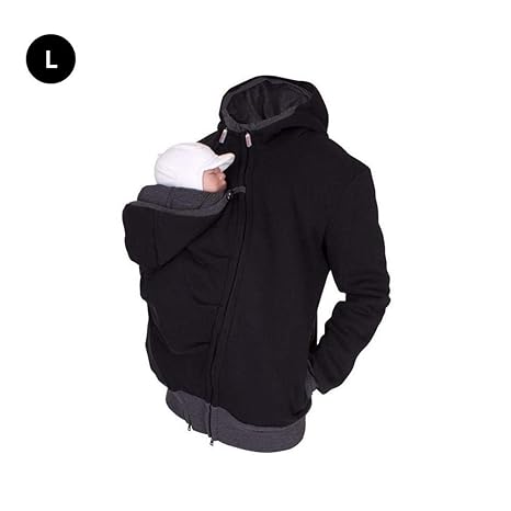 SinceY tragetuch Baby tragecover Winter, 2 In 1 Multifunktion Mens Maternity kängurujacke Mama Baby Kapuzenpullover Herren Fü