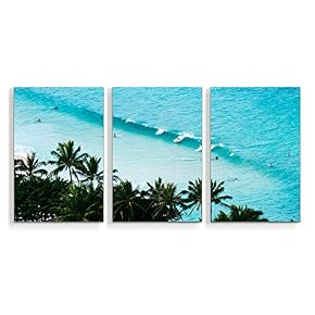 Beach Palm Trees Paradise Painting Artwork for Home...