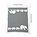 Luerme Children Knitting Blanket Throws All Season Rhomboids Crochet Rug Mat Warm Quilt Cuddle Receiving Swaddle Blanket For Bedroom Sofa Bed Couch Car Living Room Office (Gray Elephant)