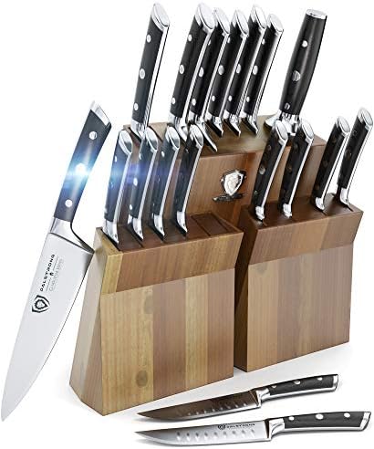 数量限定 Dalstrongナイフブロックセット グラディエーターシリーズcolossalナイフセット ドイツ語hcスチール 18 Pc ウォールナットスタンド