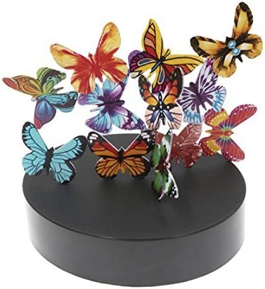 JxyzyxJ Magnetic Sculpture Desk Toy Office Decor Stress Reliever Stocking Stuffer – A Magnetic Base and 12 Butterflies