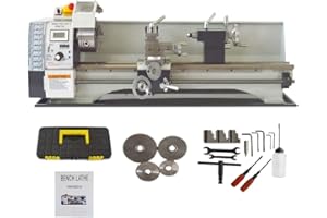 INTBUYING Mini Metal Lathe 8"x24" Mini Lathe Benchtop Lathe Metal Turning Lathe 2500 RPM Variable Speed Mini Lathe Metal with