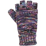 Hatsandscarf CC Exclusives Women Convertible Glove (GL-6242 BK MULTI)