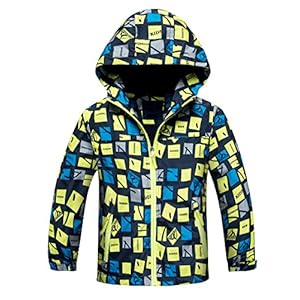 Echinodon Jongens Meisjes Hooded Jacket Fleece gevoerd Winddicht Waterafstotend Ademend Warm Jas
