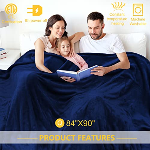 Electric Blanket Queen with 6 Heating Levels and 9 Hours Auto Off Soft