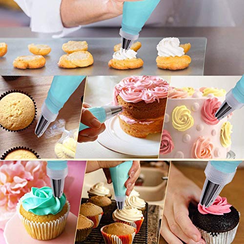 Piping Bag and Tips Set, Cake Decorating Kit for Baking with Reusable