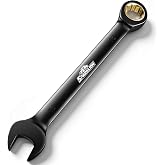 16mm Ratchet Wrench, 72-Tooth Metric Ratcheting Combination 16mm Spanner | 72-Tooth Ratchet, 12-Point Box End, 15-Degree Open End, Black Electrophoretic Coating, CR-V Steel, Industrial Grade