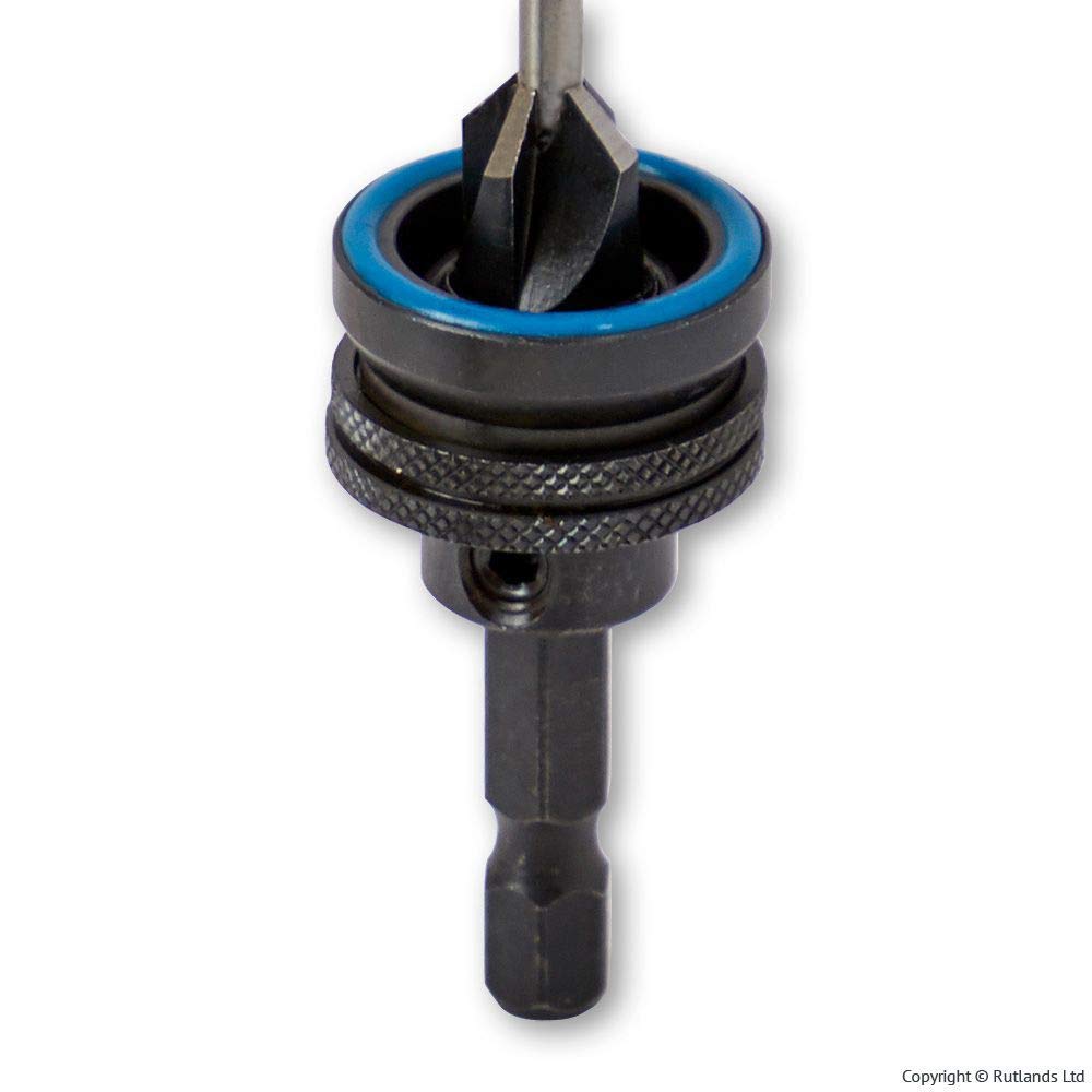 NoMar Countersink Bit Set with Rotating Depth Stop 3 Piece Business