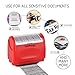 Identity Protection Roller Stamp Lionergy 1.5 Inch Wide Roller Identity Theft Prevention Security Stamp (Red Roller Stamp)