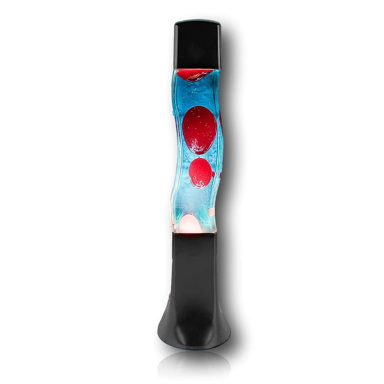 Cool Lamp Groovy Blue Liquid Red Wax Wavy Design