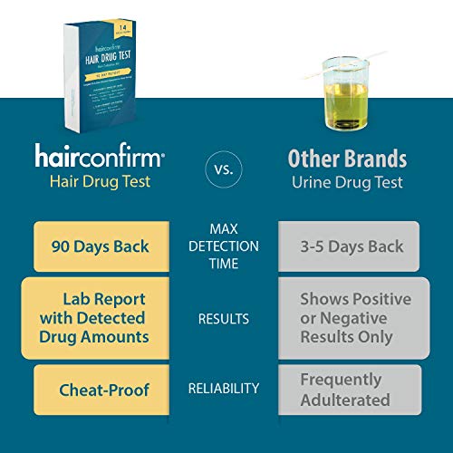 HairConfirm 14 Panel Hair Drug Test Collection Kit Only, 90 Days