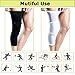 AceList 2 Packs (1 Pair) Protective Compression Wear - Men & Women Basketball Brace Support Wrap Knee for Volleyball, Football, Contact Sports - Snug & No Chafing Padded Knee Sleeves White