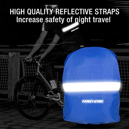 FANCYWING Waterproof Backpack Rain Cover with Reflective Strap, Upgraded 10-90L Non-Slip Rainproof Backpack Cover for Hiking, Camping, Hunting, Rain Cycling, Blue, Small - Thumbnail 6