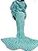 Coroler Adorable Mermaid Tail Blanket Snuggle Sleeping Bags with Wave Pattern for Children