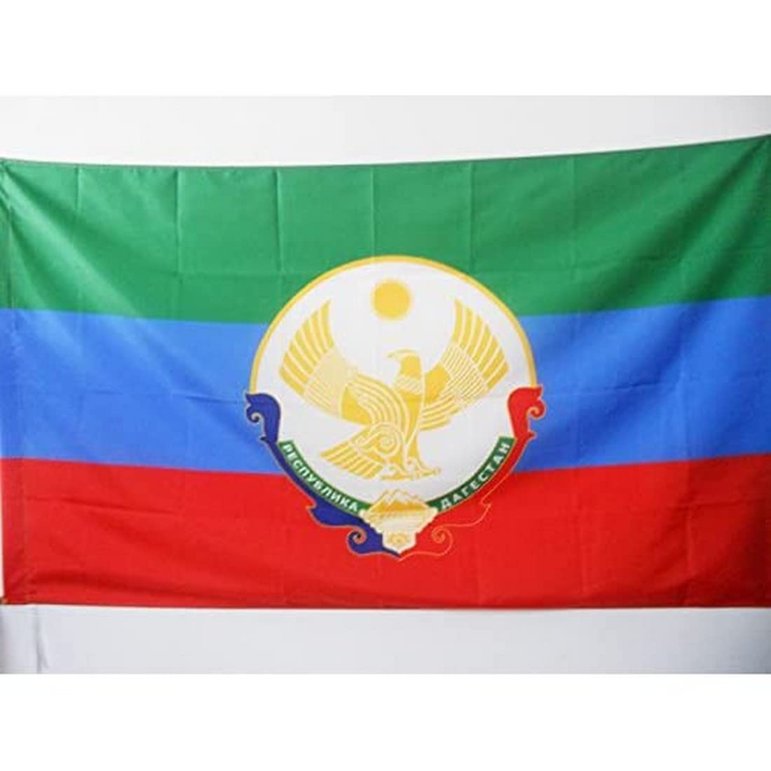 AZ FLAG - Republic of Dagestan Flag - 3x5 Ft - Russian Dagestan Banner with Sleeve - 100% Polyester - Fade Resistant - Vivid Colors - 3' x 5' Feet - 150x90 Cm