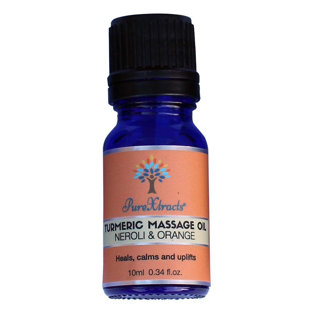 Turmeric Massage Oil with Neroli & Orange, 100% Natural, Natural Pain Relief, Arthritis Relief, Rich in Vitamin C, Anti-inflammatory, Smells Amazing - by PureXtracts