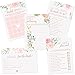 Printed Party Floral Bridal Shower Games, Set of 5 Games, 50 Sheets Each, Bridal Shower Games and Wedding Anniversary Activities, Includes Marriage Advice Cards and Emoji Game, 5 x 7 Inches