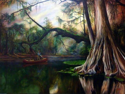 KELLYArtStore swamp stomp Paintings Print on Canvas 16X20inc