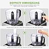 Food-Processor-Multifunctional-Decen-Blender-Food-Processor-1100W-with-3-Speed-Pulse-Function-Ideal-for-Chopping-Kneading-Mixing-Whisking-and-Mincing-35-L-Bowl-and-15L-Jug-Blender-Silver Food Processor Multifunctional Decen Blender Food Processor 1100W with 3 Speed & Pulse Function Ideal for Chopping, Kneading, Mixing, Whisking and Mincing, 3.5 L Bowl and 1.5L Jug Blender, Silver
