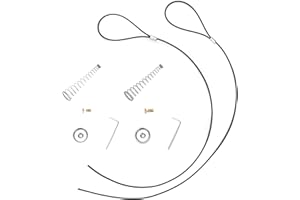 2 Sets Gate Latch Cable Pull, Black Spring Cable Pull Gate Latch Pull Cord Gate Latch Cable Pull Gate Opener Adjustable from 