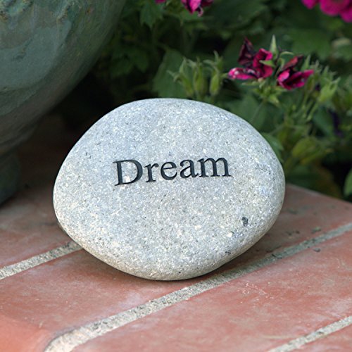 Dream Engraved StoneInspirational Sandblast, Perfect Gorgeous Unique Gift Ideas, Natural Beach Pebble Rock