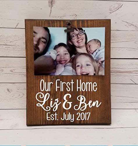 Amazon.com: Our first Home Picture frame, photo with clip gift! realtor