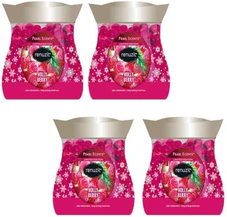 Renuzit Holly Berry Pearl Scents Air Freshener Limited Edition (Pack of 4)