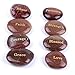TGS Gems 2-3 inches Engraved Inspirational Red River Stones with Golden Words(8 Different Words)
