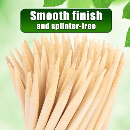 HANSGO 180PCS Candy Apple Skewers Sticks, Thickened Bamboo Sticks for Caramel Apple Semi-point Sticks Corn Dog Sticks Lollipop Sticks Sausage Meat Fruit Chocolate Fountain Skewers