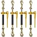 Peerless Ratchet Style Folding Handle Load Binder With 2 Grab Hooks - 7,100 lbs. Safe Working Load (For 5/16'' Grade 70, 3/8'' Grade 70 or 3/8'' Grade 80 Chain - Pack of 4) primary