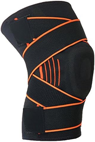 Jyer Compression Knee Brace Sleeve Support with Protective Straps and Shock-absorbing Pad, for Running, Meniscus Tear, Joint Pain, Arthritis Relief, Acl Recovery and Sports (X-Large)