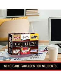 TWIX, SNICKERS, DOVE, M&M'S Milk Chocolate, M&M'S Peanut and SKITTLES Full Size Candy Gift Box,...