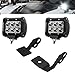 ASD Pair 18W LED Fog Light UTV Off-road W/ Side Pillar Mount Bracket For 2014 2015 2016 2017 POLARIS RZR XP 1000 RZR 900 Below Windshield