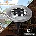 ikyou Bokemar Solar Ground Lights Outdoor Decorative Garden Pathway Light 4 Pack Bright Garden Path Light Stainless Steel White LED Lighting for Yard Patio Walkway Driveway