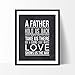 Father Quote Sign Chalkboard Print, Unique Dad Gift