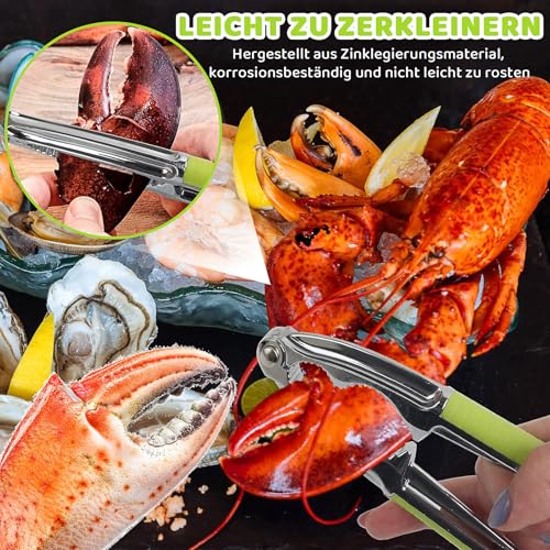 Nutcracker,Zinc Alloy Nutcracker Casca Nuts with Non-Slip Grip Nutcracker Multifunctional Nuts Opener for Seafood Shell Lobster Crab Hazelnut