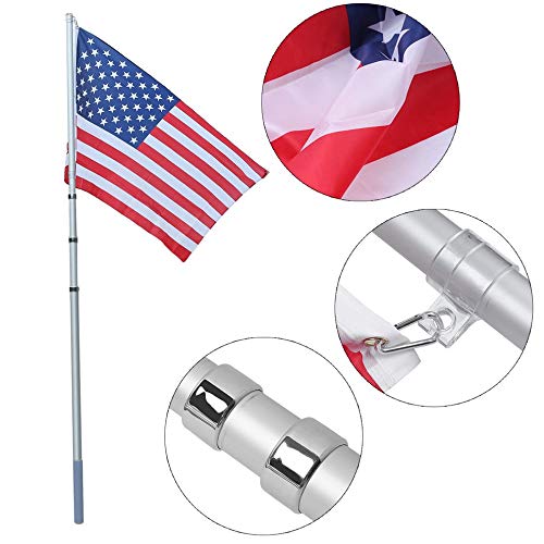 Portable Durable Extendable Aluminum Alloy Material Flagpole Retractable Flagpole Windsock Flag Pole Decoration Tool - Thumbnail 5