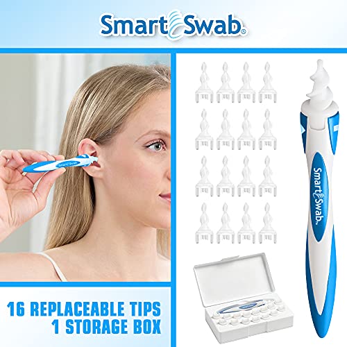 SMART SWAB Spiral Ear Cleaner Safe Ear Wax Removal Kit 16 Pcs with Soft