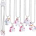 Konsait Unicorn Party Supplies, Unicorn Keychain Bulk(12pcs) Unicorn Bracelet Kit(12pcs) Unicorn Necklace(6pcs) Toys Prizes Gifts for Kids Girls Boys Women Backpacks for Unicorn Birthday Party Favors
